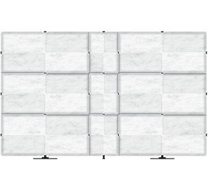 USM Haller Privacy Panels in Weiß, modulare Trennwand für Büro und Homeoffice, Ansicht von oben.
