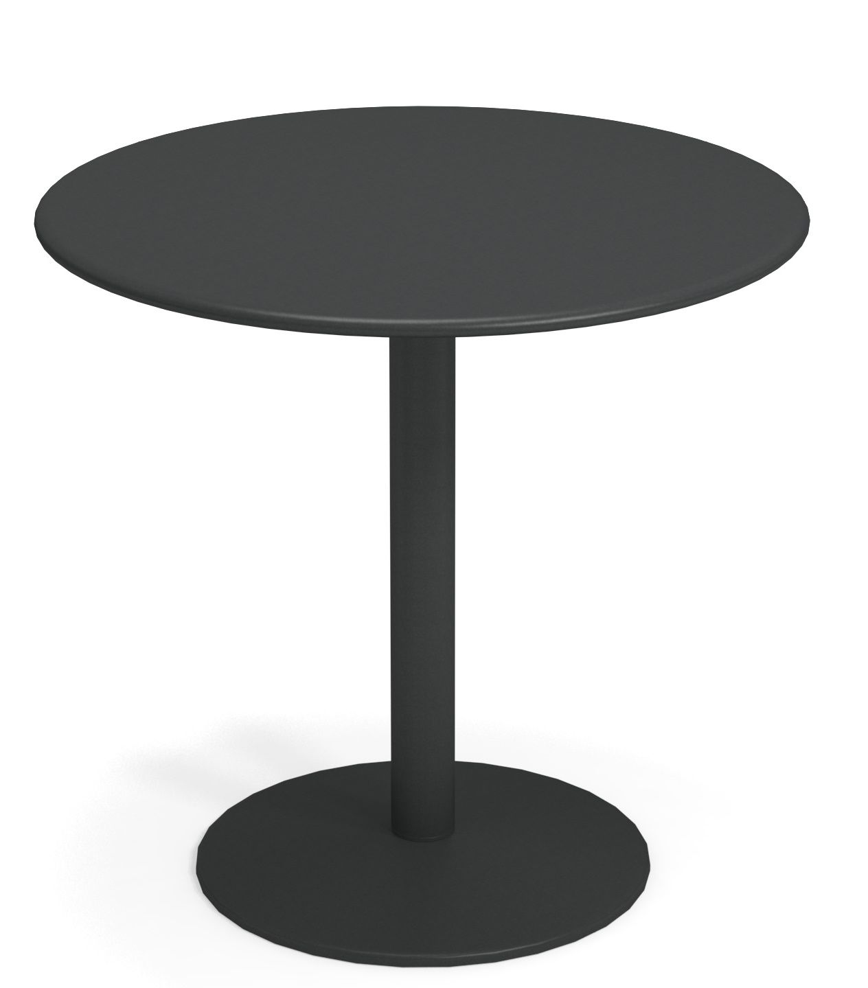 Schwarzer Thor Round Table von Emu, runder Gartentisch für den Außenbereich, Ø 80 cm.