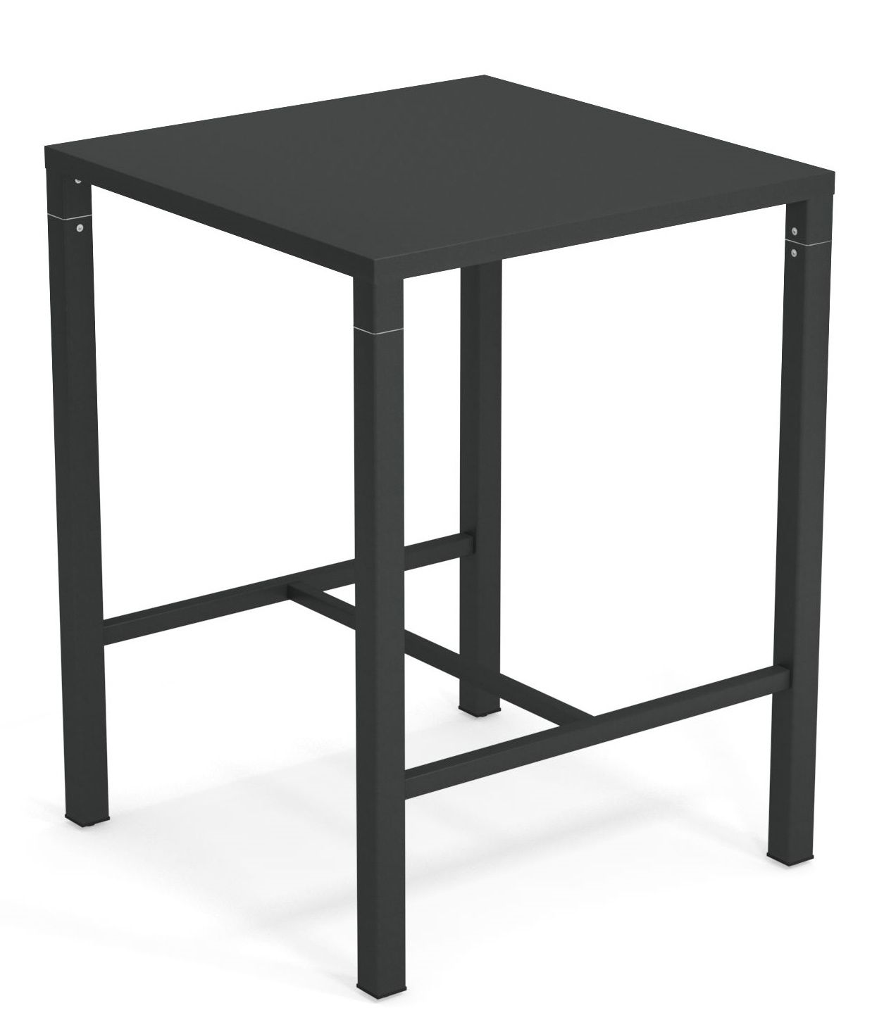 Schwarzer Nova Hochtisch von Emu für den Außenbereich, quadratische Tischplatte und minimalistisches Design.