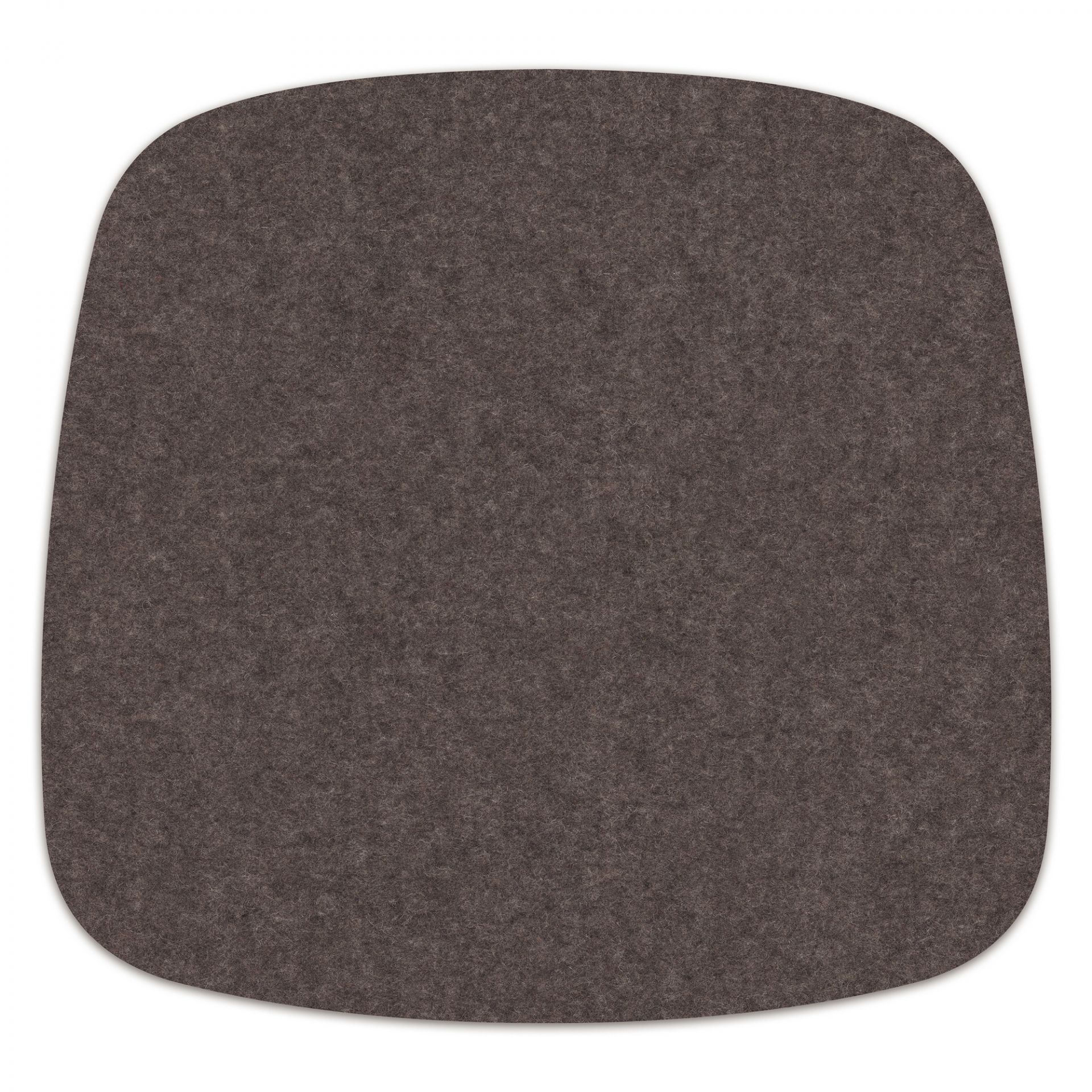 Braune Filz Sitzauflage für Eames Plastic Chair DAR/RAR/DAW, Hey Sign, Detailansicht.