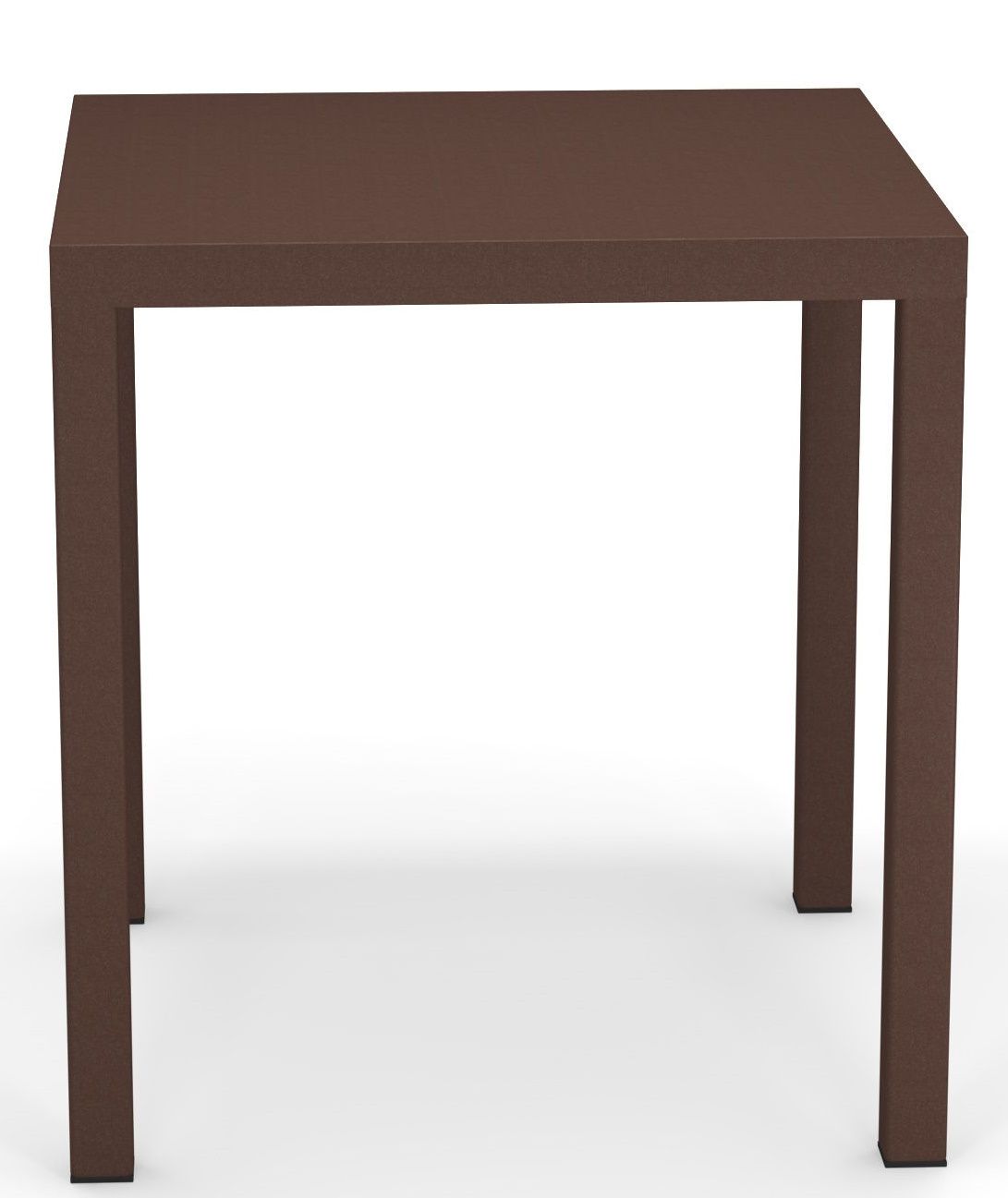 Quadratischer, brauner Nova Tisch von Emu für den Außenbereich, moderne Gartenmöbel für Terrasse und Balkon.
