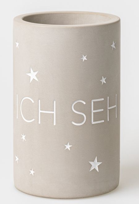 Räder Flaschenkühler Ich Seh Sterne aus Beton mit Sternen und Schriftzug für Weinflaschen.