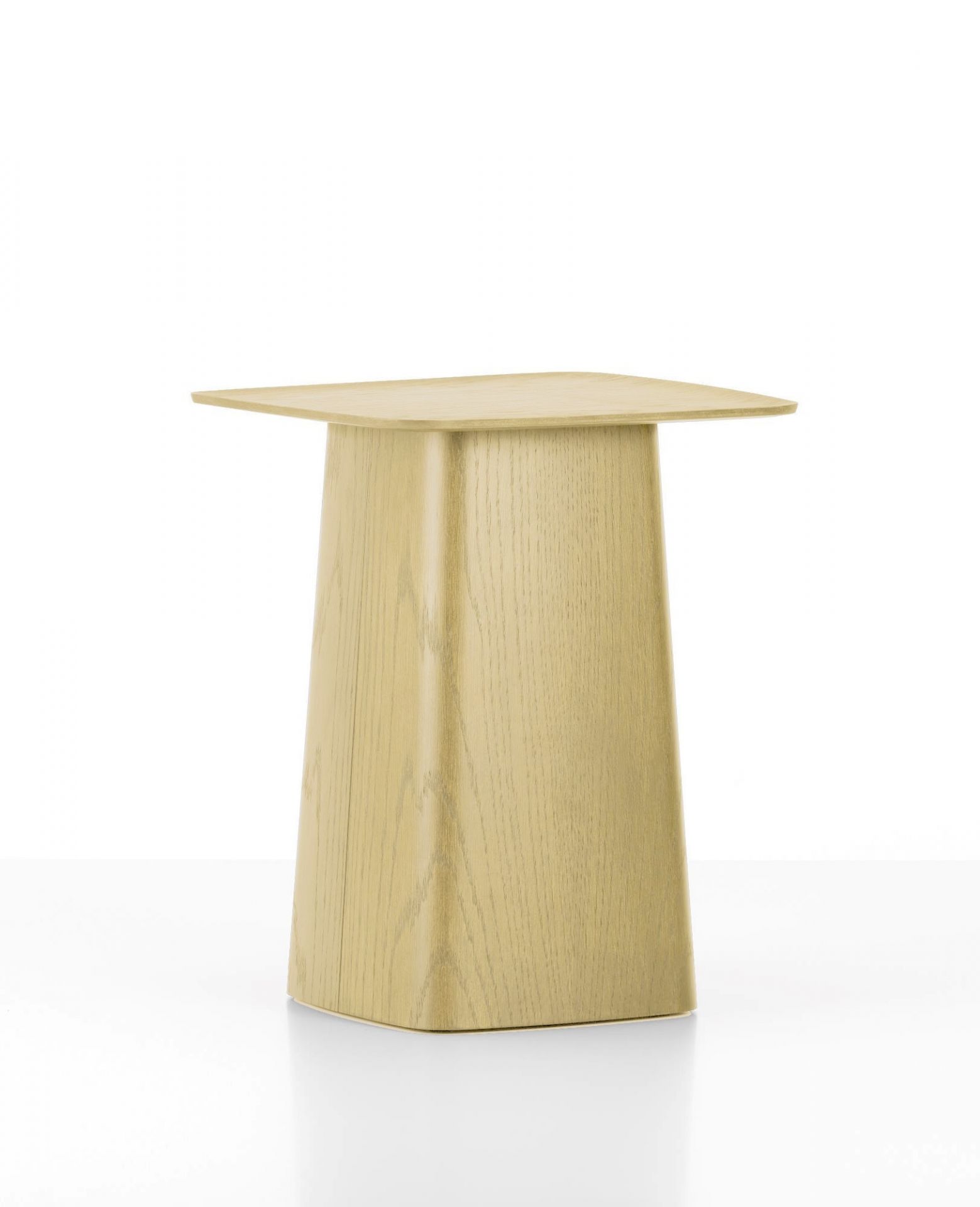 Heller Vitra-Eiche Beistelltisch aus Holz, quadratische Tischplatte, modernes Design für Wohnzimmer und Schlafzimmer.
