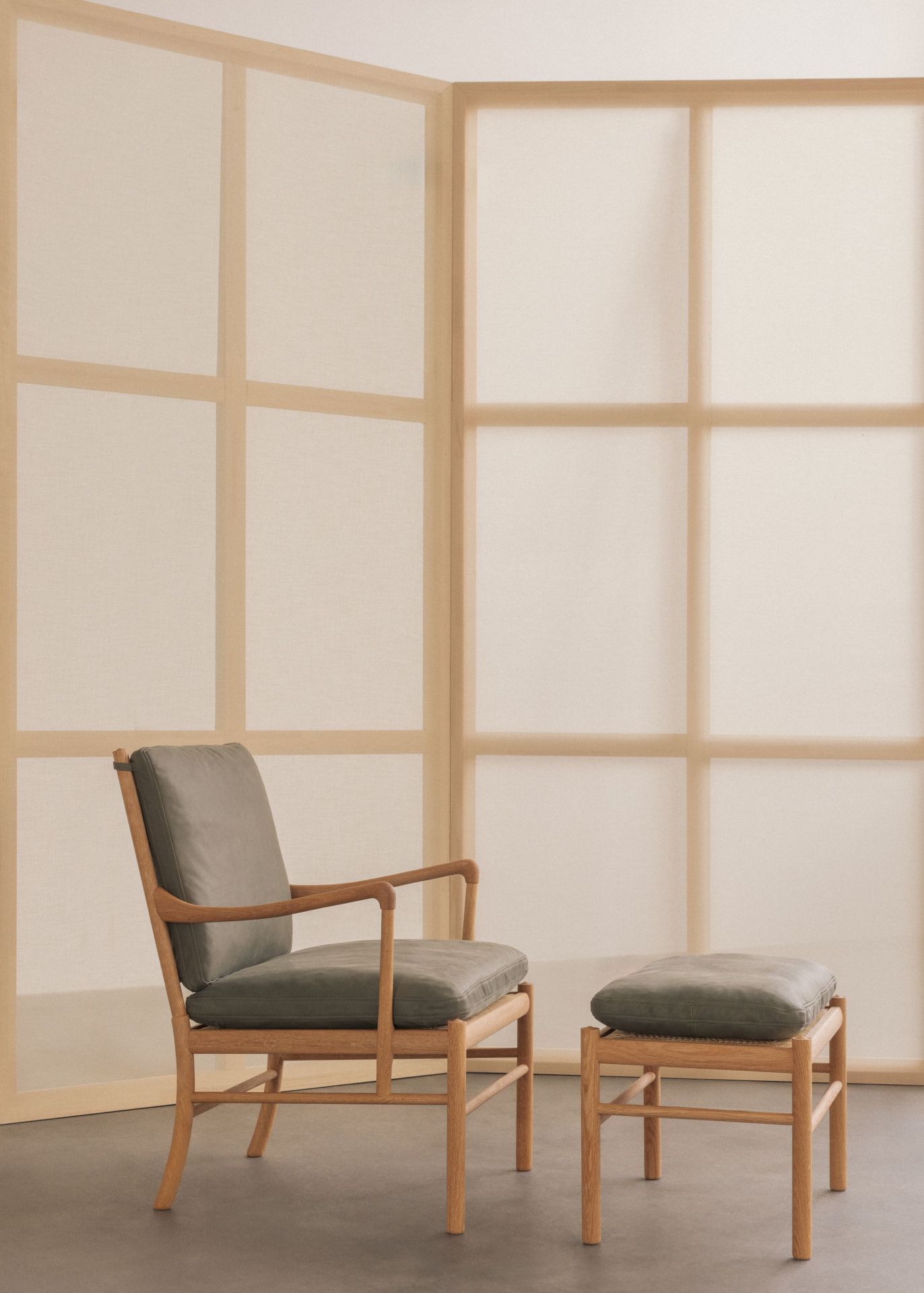 OW149F Koloniale voetenbank Carl Hansen & Søn