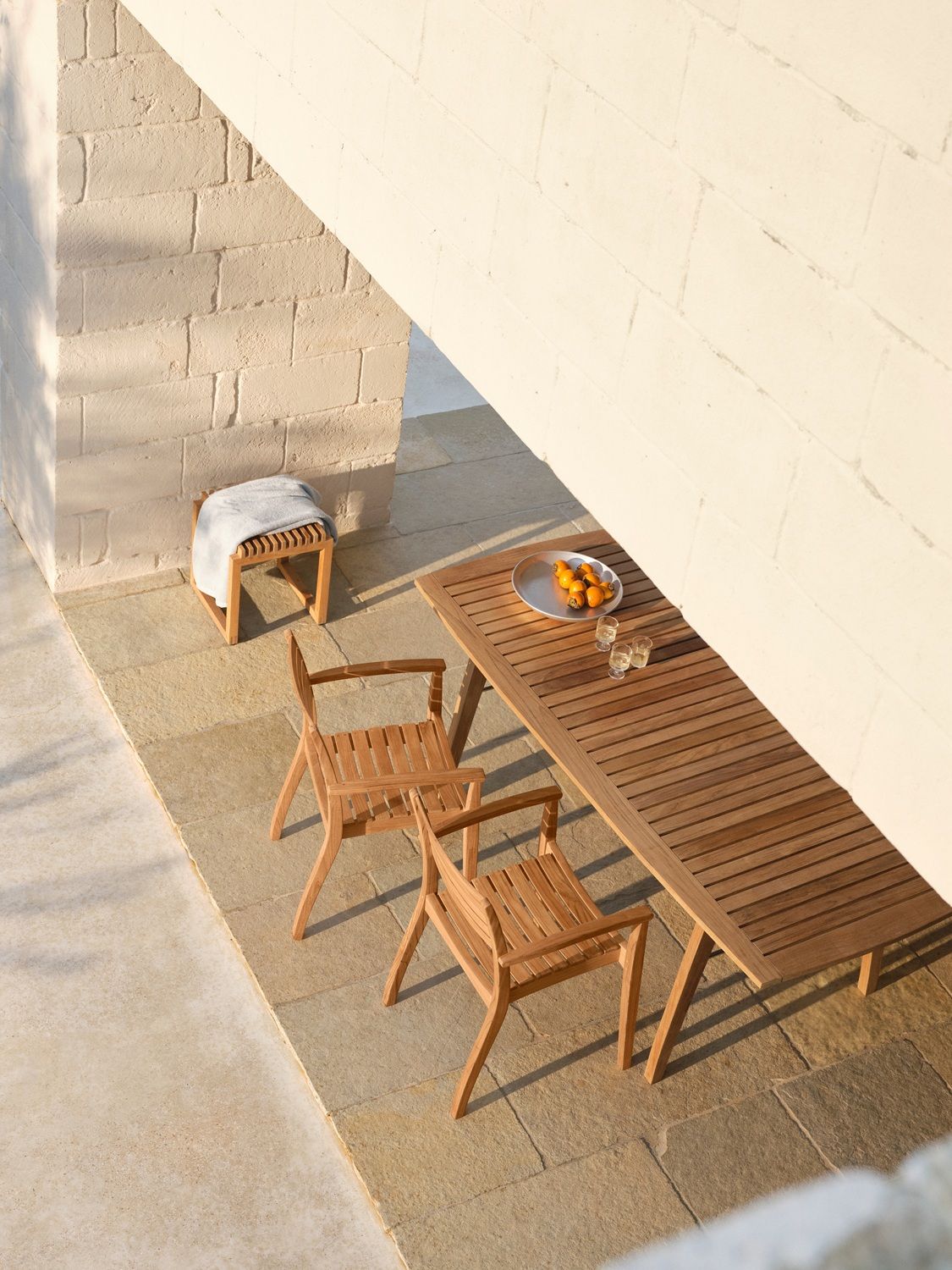 Ballare-tafel voor 4 personen, voor buiten, Skagerak by Fritz Hansen