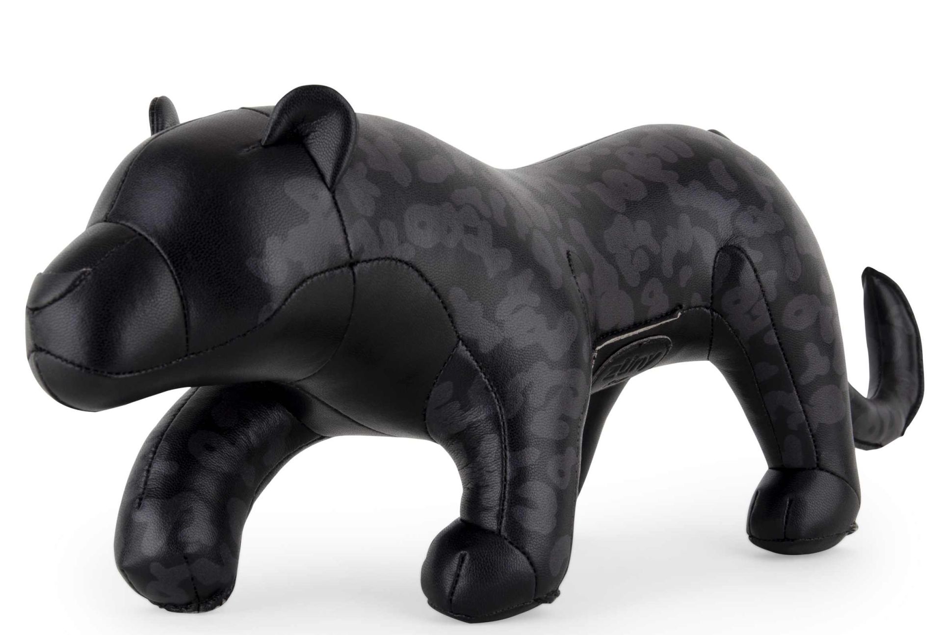 Schwarzer Leopard Buchstütze von Züny, dekoratives Wohnaccessoire in Tierform mit dezentem Leopardenmuster für Bücherregale.
