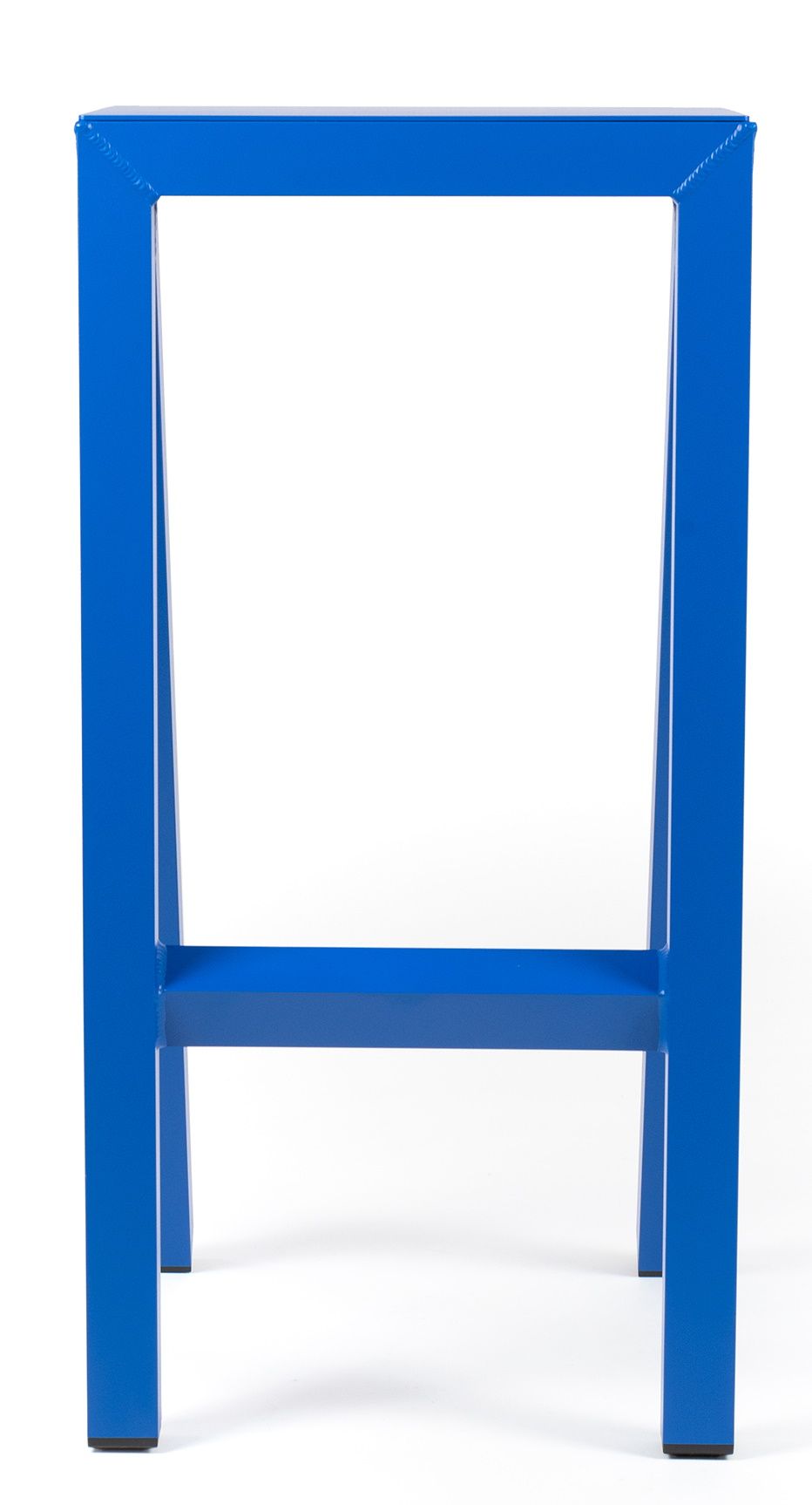 Blauer Bureaurama Hocker von Magis, minimalistisches Design mit robustem Metallrahmen für Büro und Bar.