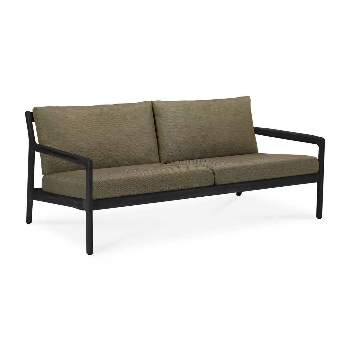Jack Outdoor tweezitsbank van teakhout, zwart gelakt, Ethnicraft