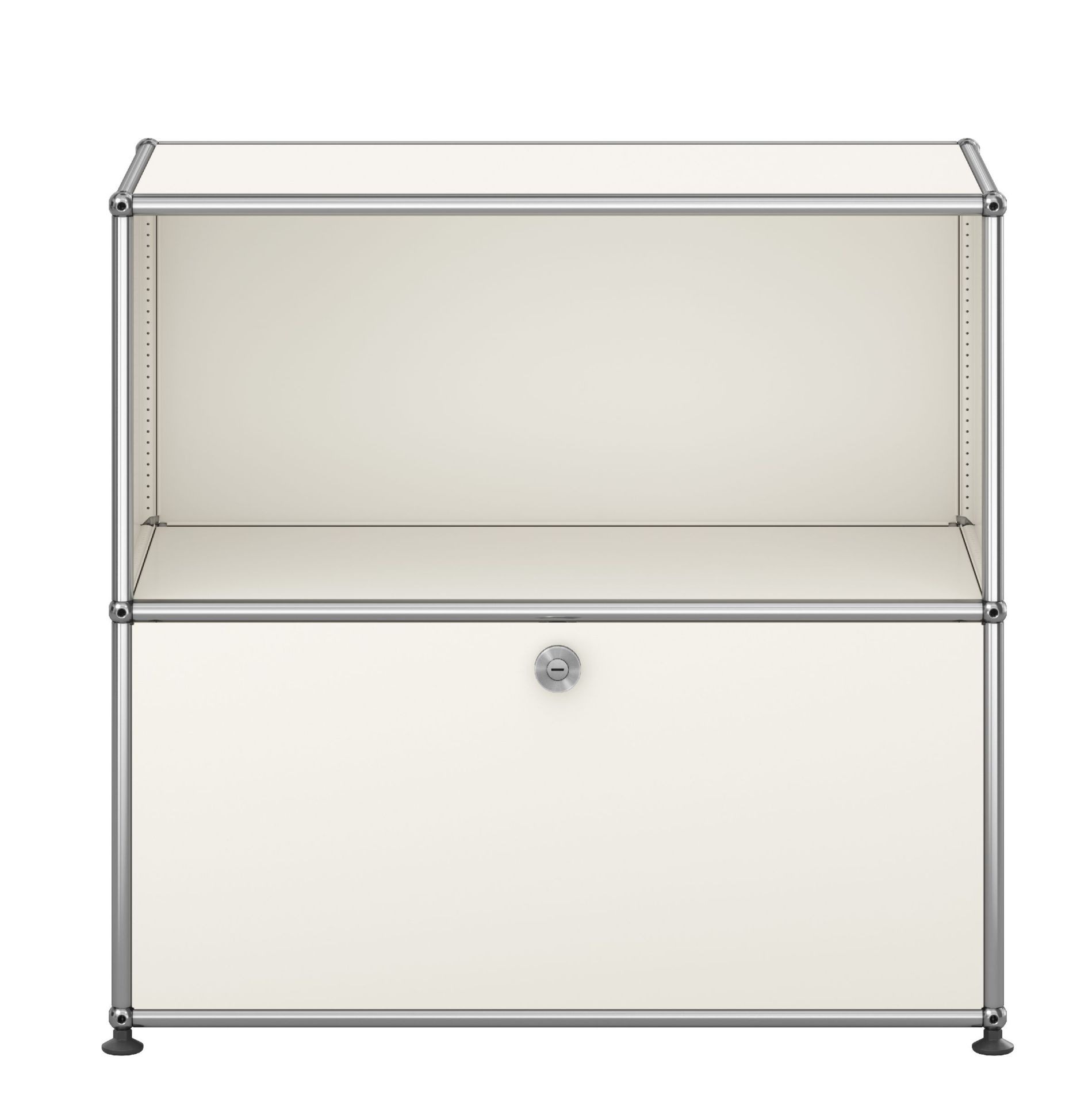 USM Haller dressoir M62 1 klep / 1 open vak Zuiver wit