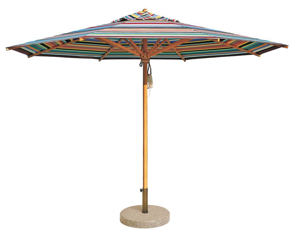 Weishäupl Klassikerschirm: Multicolor Sonnenschirm mit Flaschenzug und Knick, ideal für Garten und Terrasse.