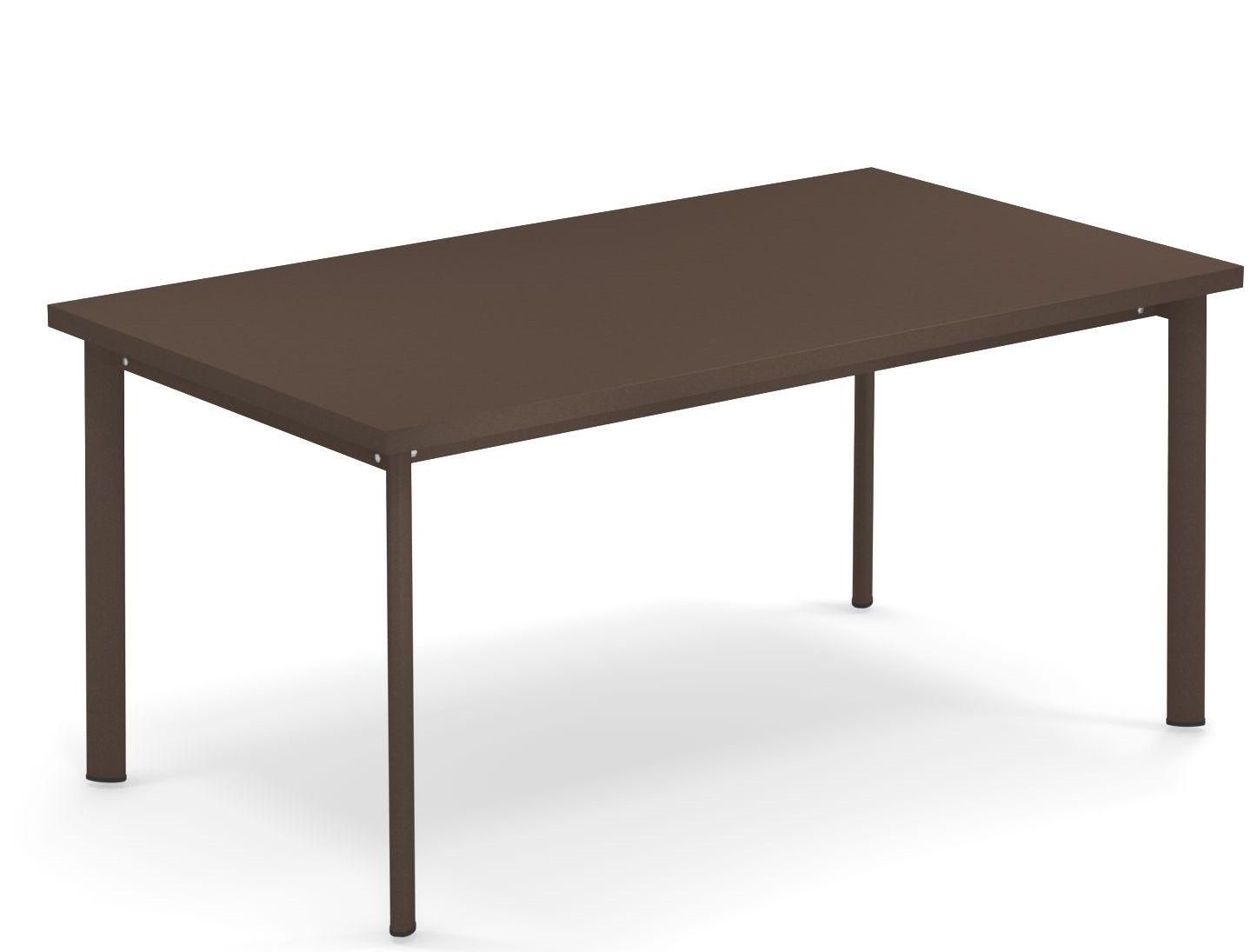 Brauner Star Tisch von Emu für den Außenbereich, rechteckig und modern, ideal für Garten und Terrasse.