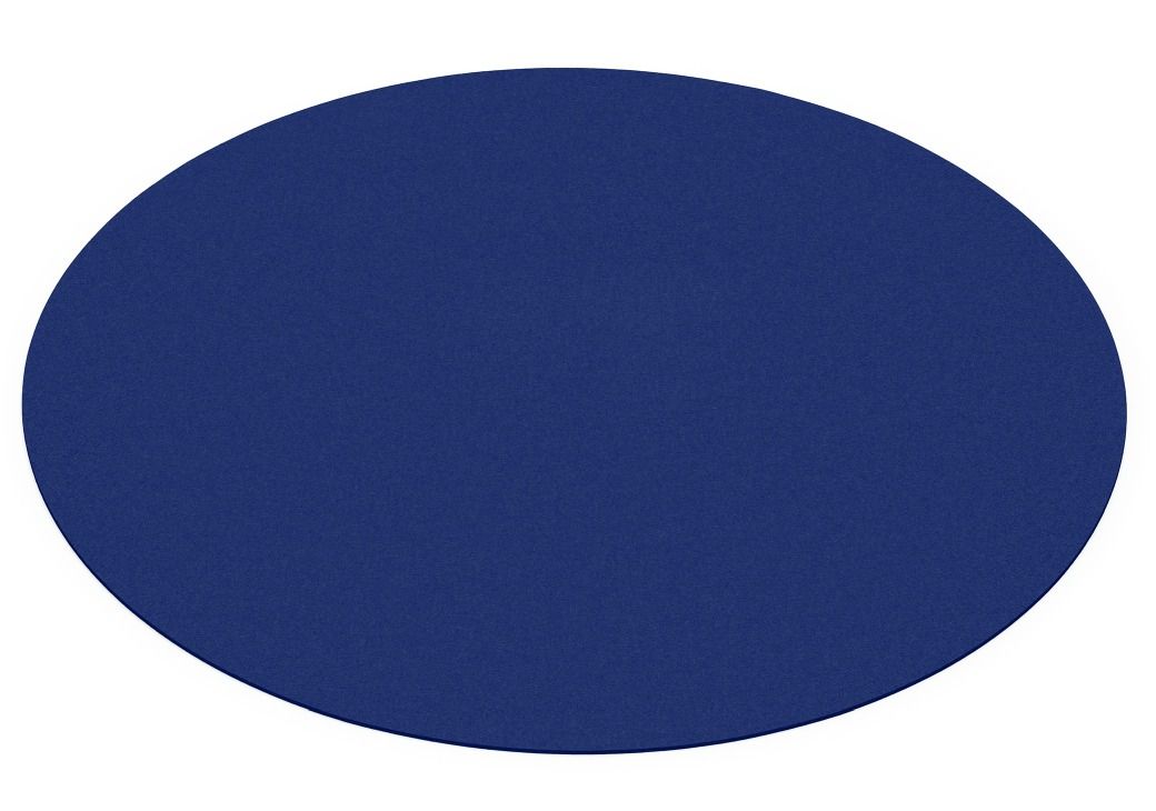 Blauer, runder Teppich "Bigdot" von HEY-SIGN by BWF Group, Detailaufnahme der Textur.