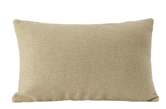 Beige Mingle Cushion Kissen von Muuto mit feiner Textur für Wohnzimmer und Schlafzimmer.
