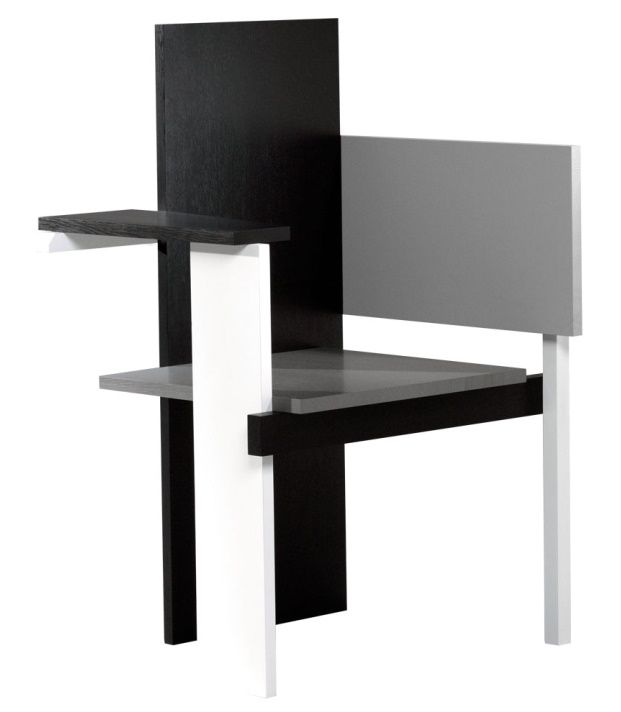 Berlin Stuhl: Moderner Design Stuhl in Schwarz, Weiß und Grau für stilvolles Wohnen.