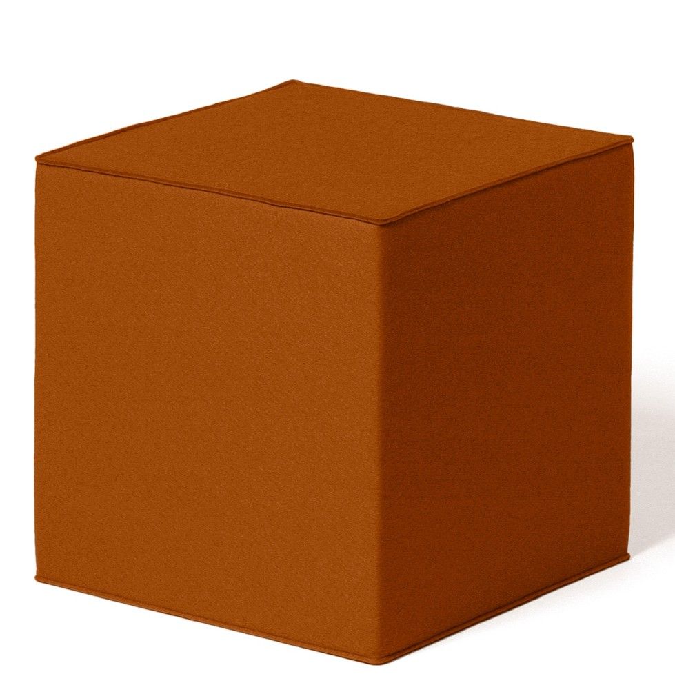 Brauner Quart Sitzwürfel von HEY-SIGN by BWF Group, moderner Hocker aus Filz.