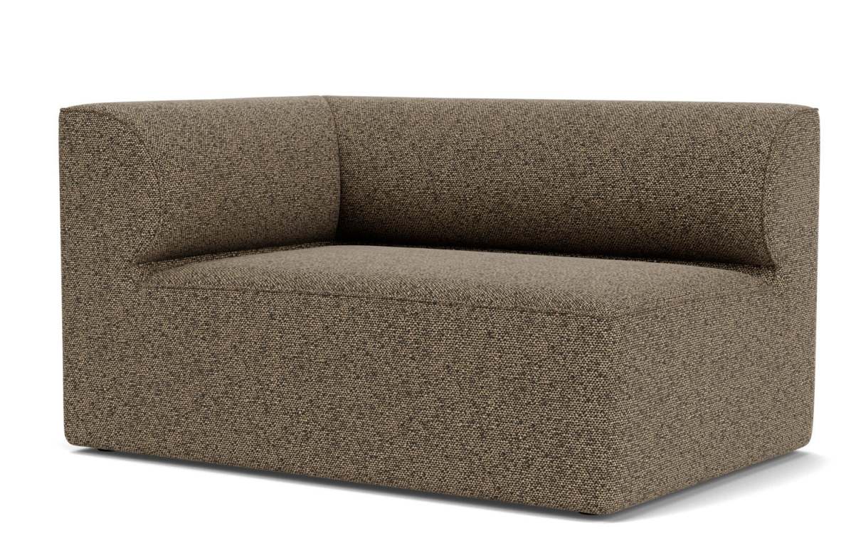 Braunes Eave Modular Sofa Eckelement von Audo Copenhagen, modernes Design für Wohnzimmer und Loungemöbel.