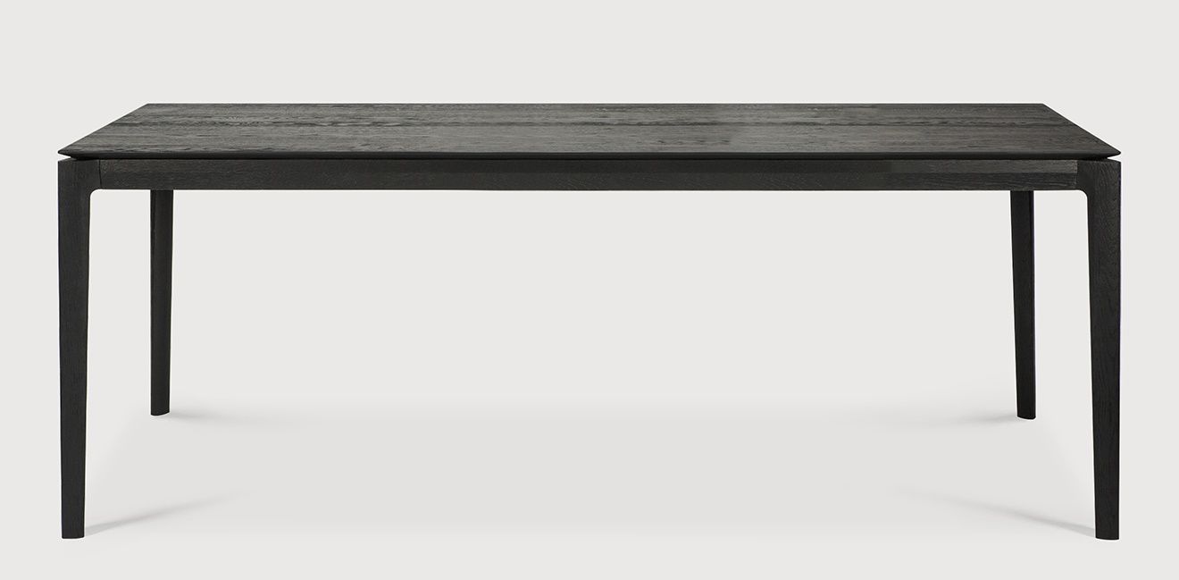 Bok Esstisch ausziehbar, rechteckig, schwarzes Eichenholz, modernes Design von Ethnicraft für Esszimmer und Küche.
