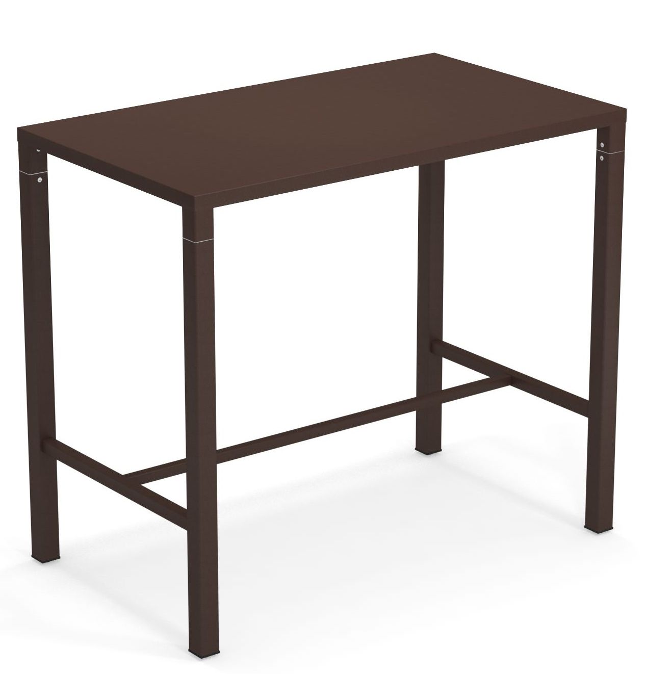 Nova Hochtisch Outdoor Emu, brauner Stehtisch für den Garten oder die Terrasse, moderne Outdoor-Möbel.