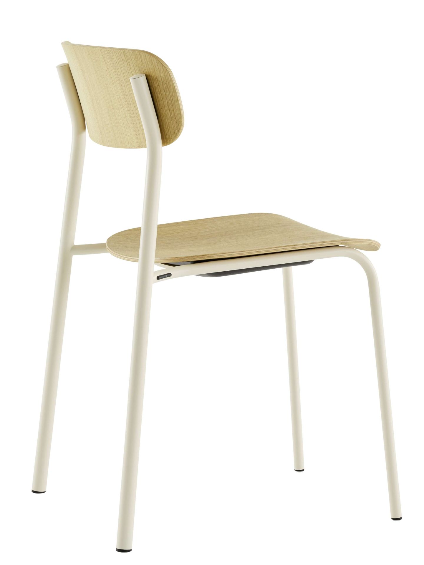 S 243 Stahlrohrstuhl in Olivgrün von Thonet, minimalistisches Design mit hellem Holz und Stahlrohrgestell.