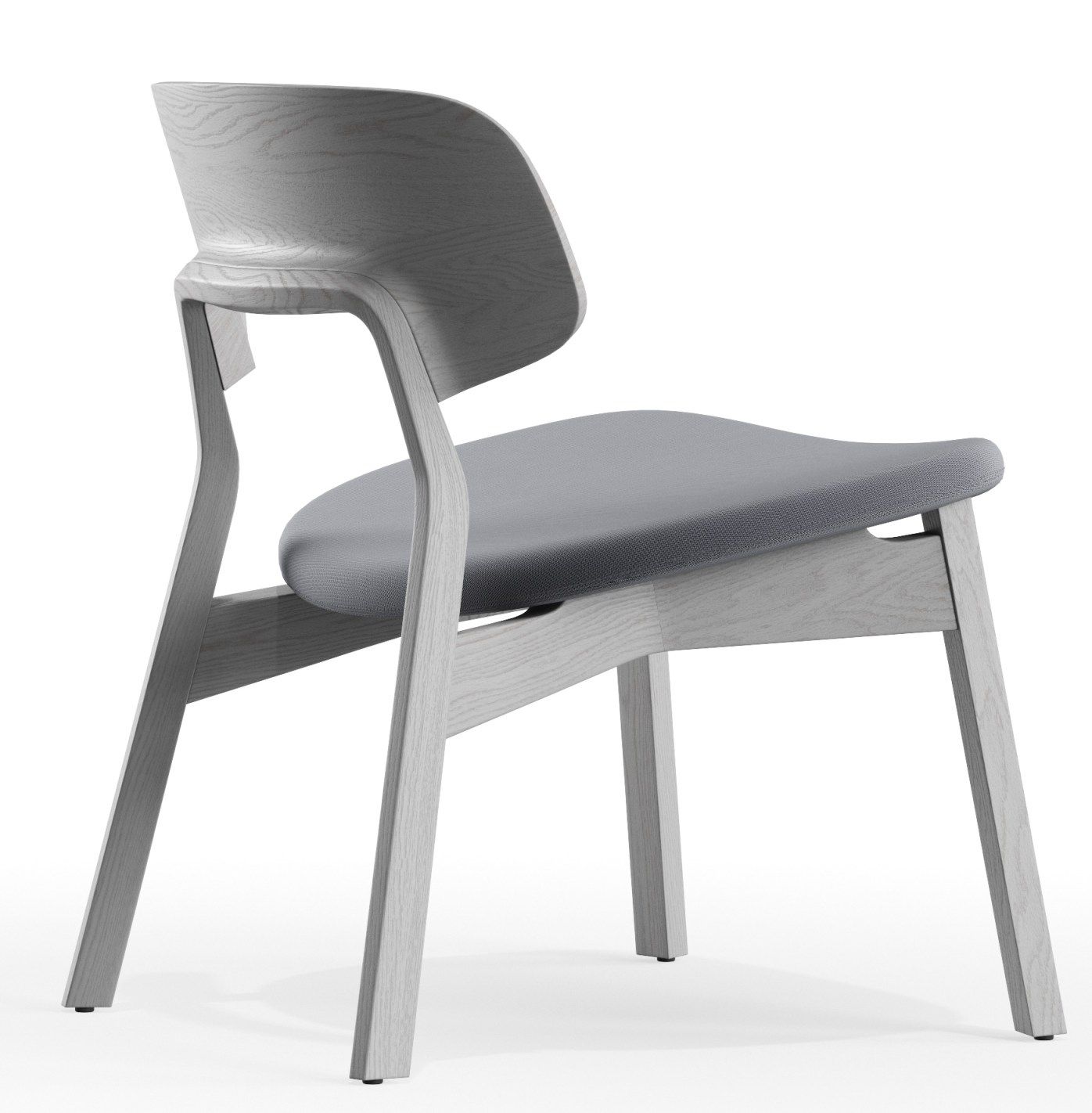 Nonoto Cocktailsessel mit grauem Sitzpolster, Holzrahmen, modernes Design für Wohnzimmer und Lounge-Bereich.