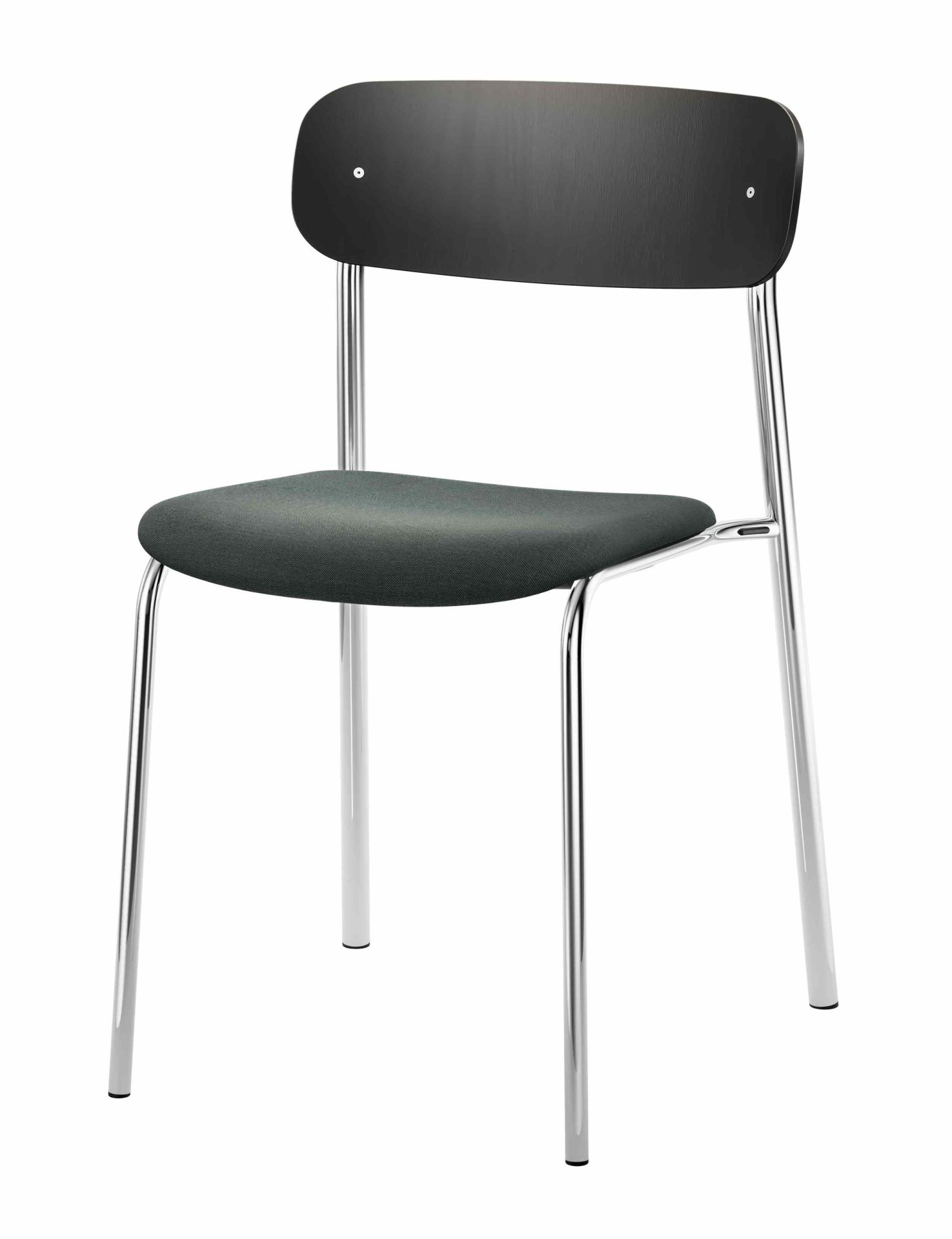 S 243 Stahlrohrstuhl in Olivgrün von Thonet, Designklassiker mit Stahlrohrgestell und Holzlehne.