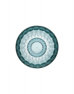 Nahaufnahme des blauen Kartell Jellies Coat Hangers Garderobenhakens mit dekorativem, facettiertem Design.