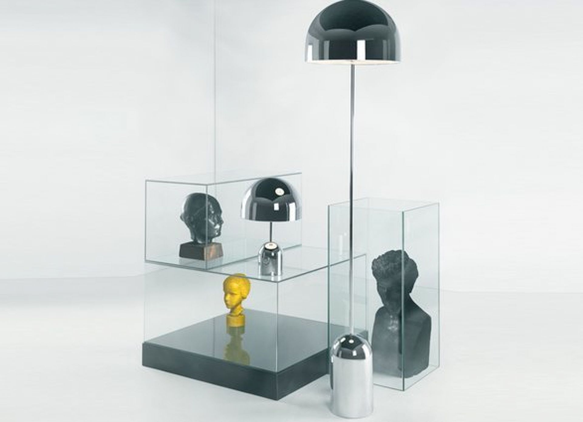 Bell Tischleuchte LED Kupfer von Tom Dixon, moderne Designleuchte aus Metall, Kupferfarben.