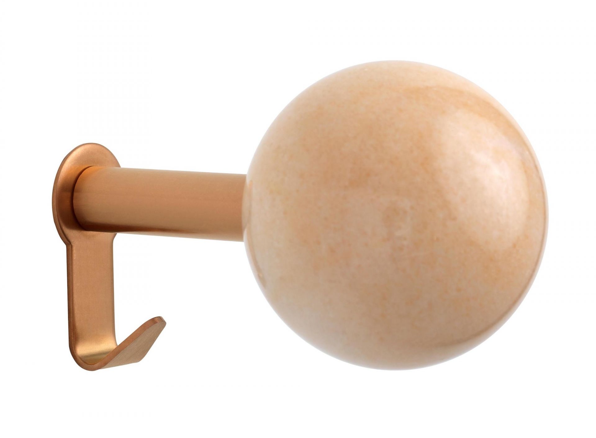 Schönbuch Dots Stone Wandhaken in Beige: Moderner Garderobenhaken mit runder Stein-Optik für Flur und Bad.
