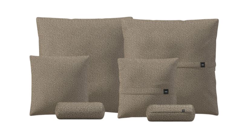 Vetsak Kissen Set, 6-teilig, in Beige mit verschiedenen Größen für Sofa, Bett und Wohnzimmer.