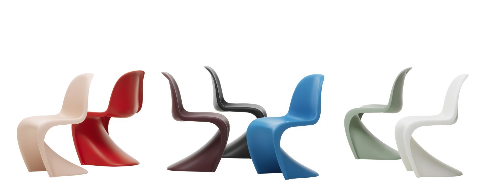 Panton Chair in verschiedenen Farben: Designklassiker Kunststoffstuhl von Vitra, neue Höhe.