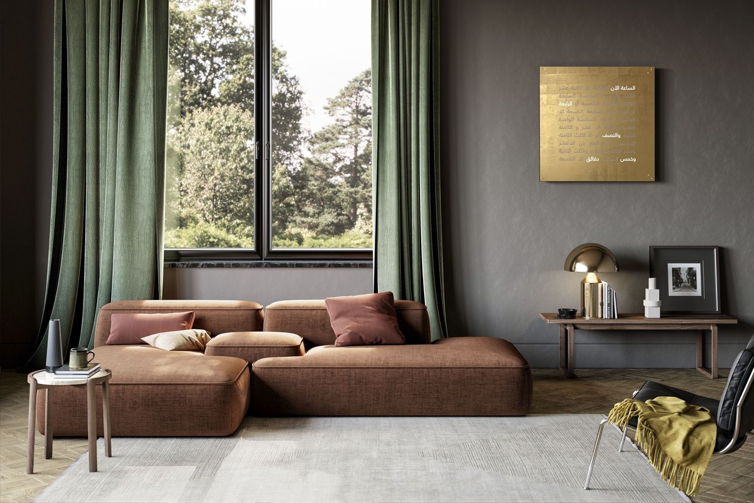 Earth 90 Creator's Edition wandklok / Tijdsobject Duits QLOCKTWO