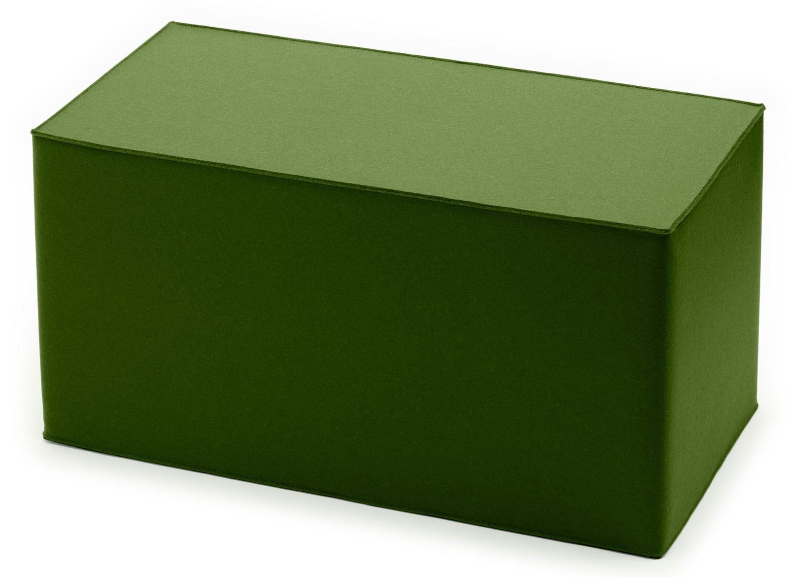 Grüner Quader Sitzmöbel Hocker von HEY-SIGN by BWF Group, moderner Filzhocker für Wohnzimmer und Büro.