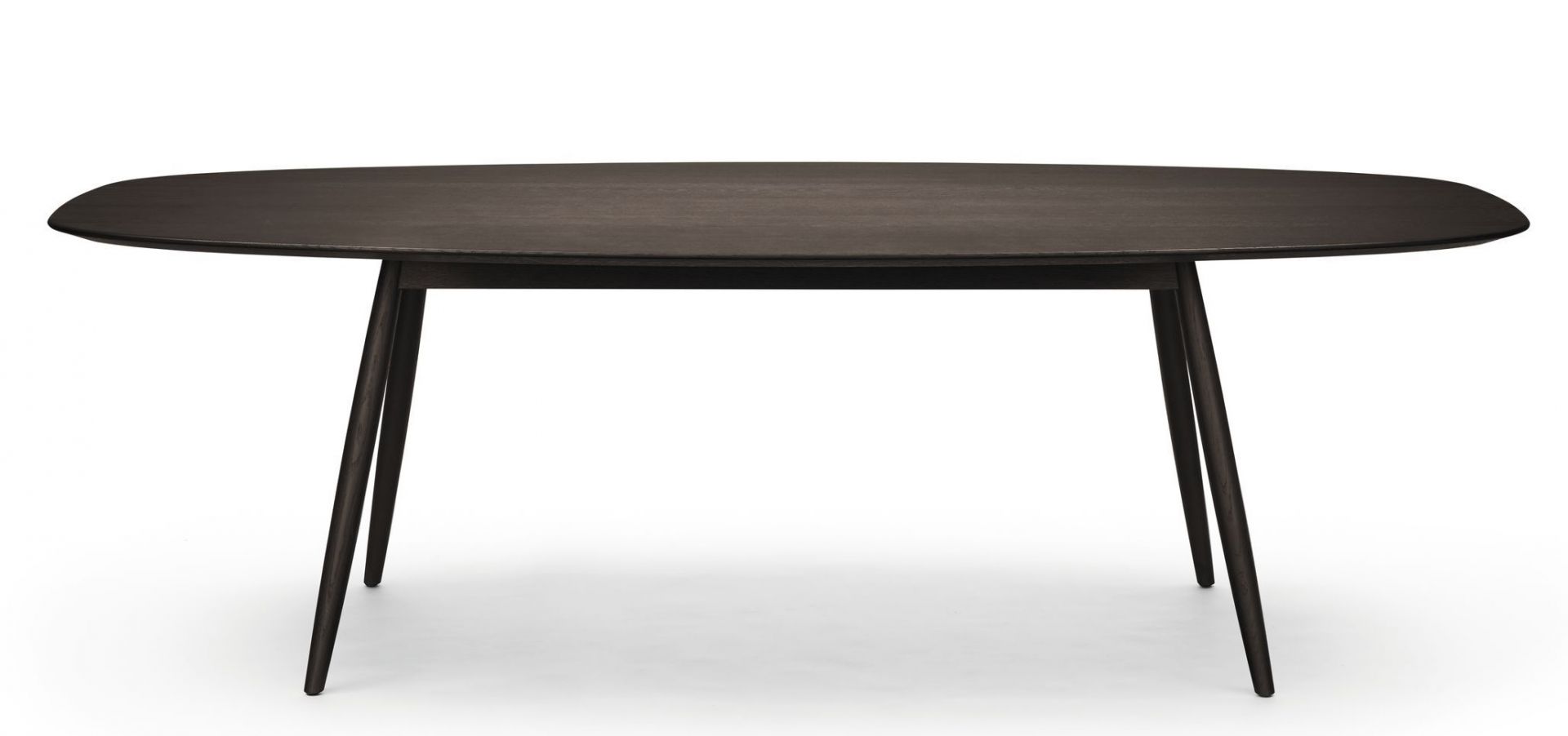 Eleganter 2990 Moualla Table Esstisch von Walter Knoll mit dunkler Holzplatte und filigranem Gestell.