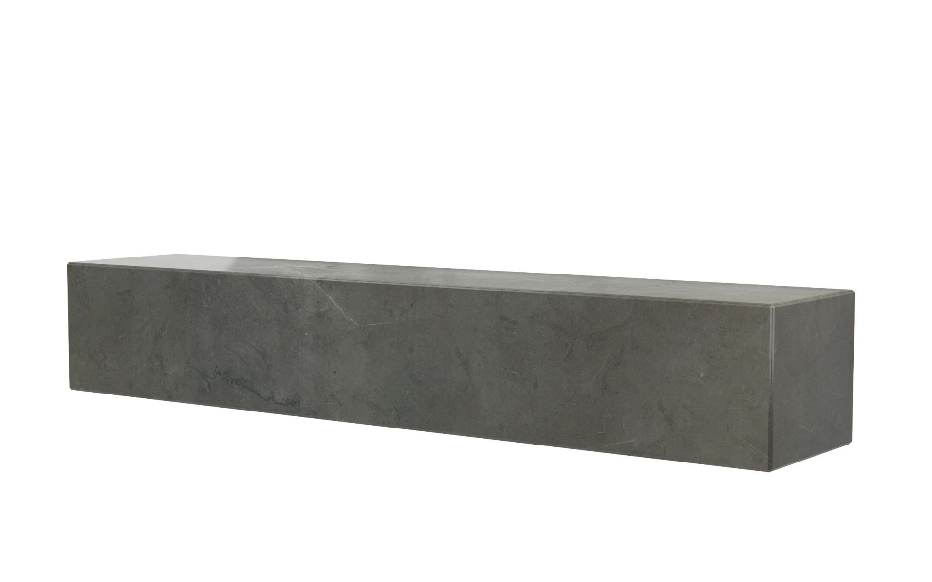 Audo Copenhagen Plinth Regal aus grauem Marmor, modernes Möbeldesign für stilvolle Inneneinrichtung.