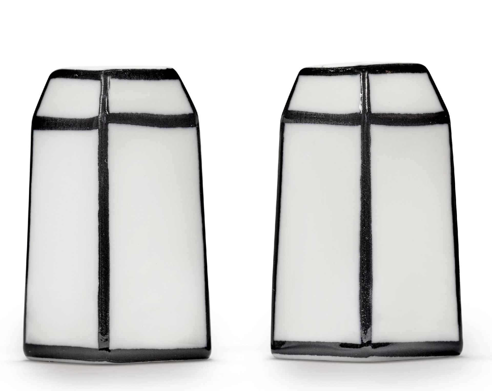 Zout- en peperstrooier set wit/zwart Carte Blanche Serax