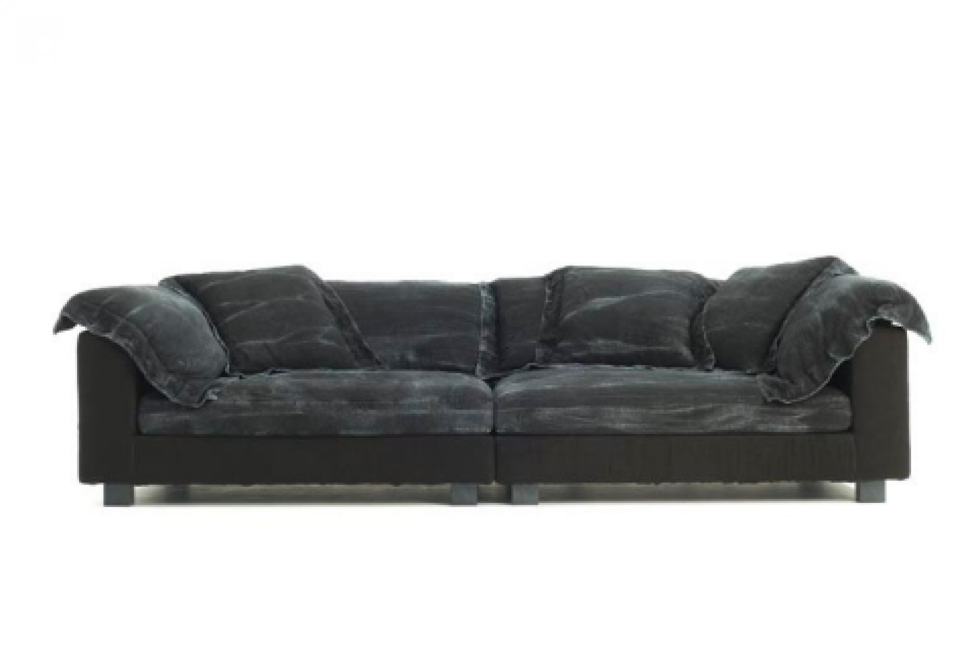 Graues Nebula Nine Sofa mit Daunenfüllung und Leinenbezug, modernes Design für Wohnzimmer.