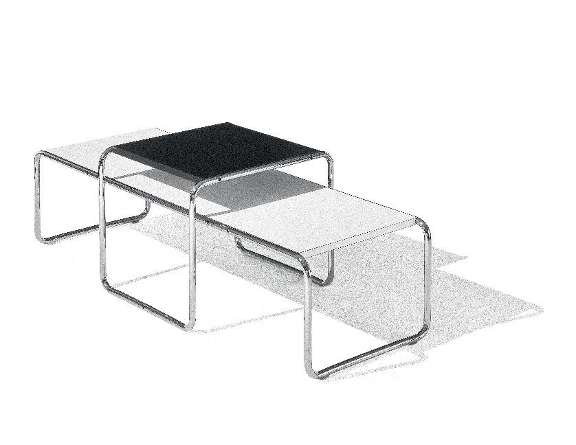 Laccio 1 salontafel klein zwart / antraciet Knoll International - QUICK SHIP