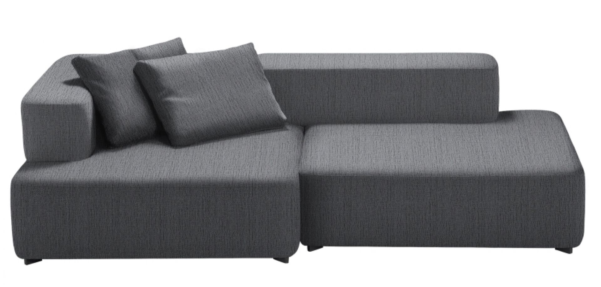 Alphabet tweezitsbank met armleuning links van Fritz Hansen