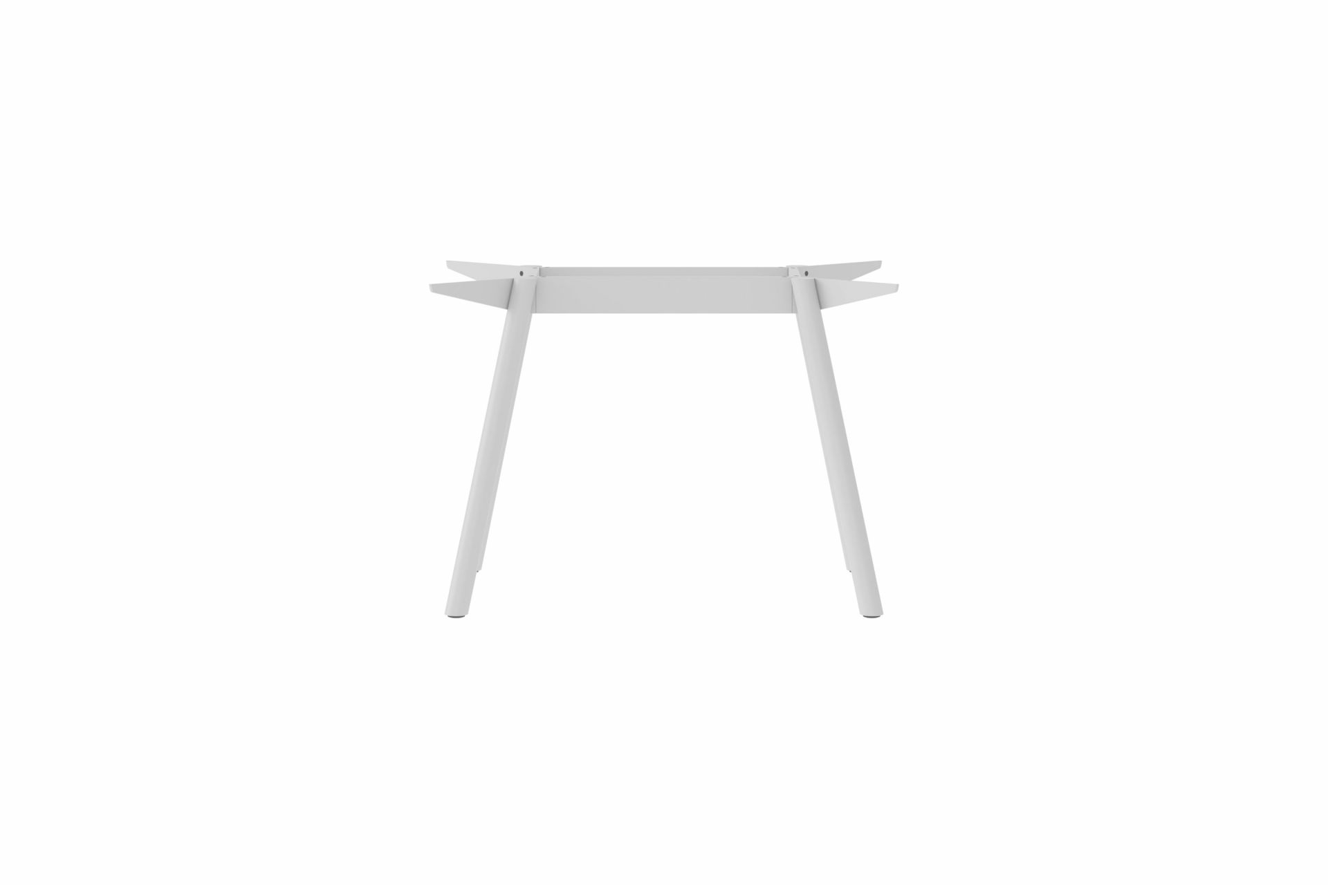 Weißes Masa Tischgestell von New Tendency aus pulverbeschichtetem Stahl, minimalistisches Design für Esstische.