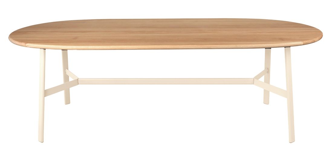 SO’O eettafel van eikenhout 220 × 95 cm (ovaal) voor binnen Fermob