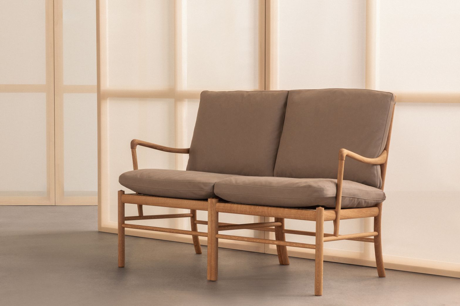 OW149-2 Colonial tweezitsbank van Carl Hansen & Søn