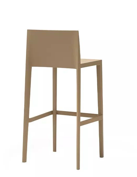 Sail BQ1250 Barstool von Andreu World, moderner Barhocker in Beige, Ansicht von hinten.
