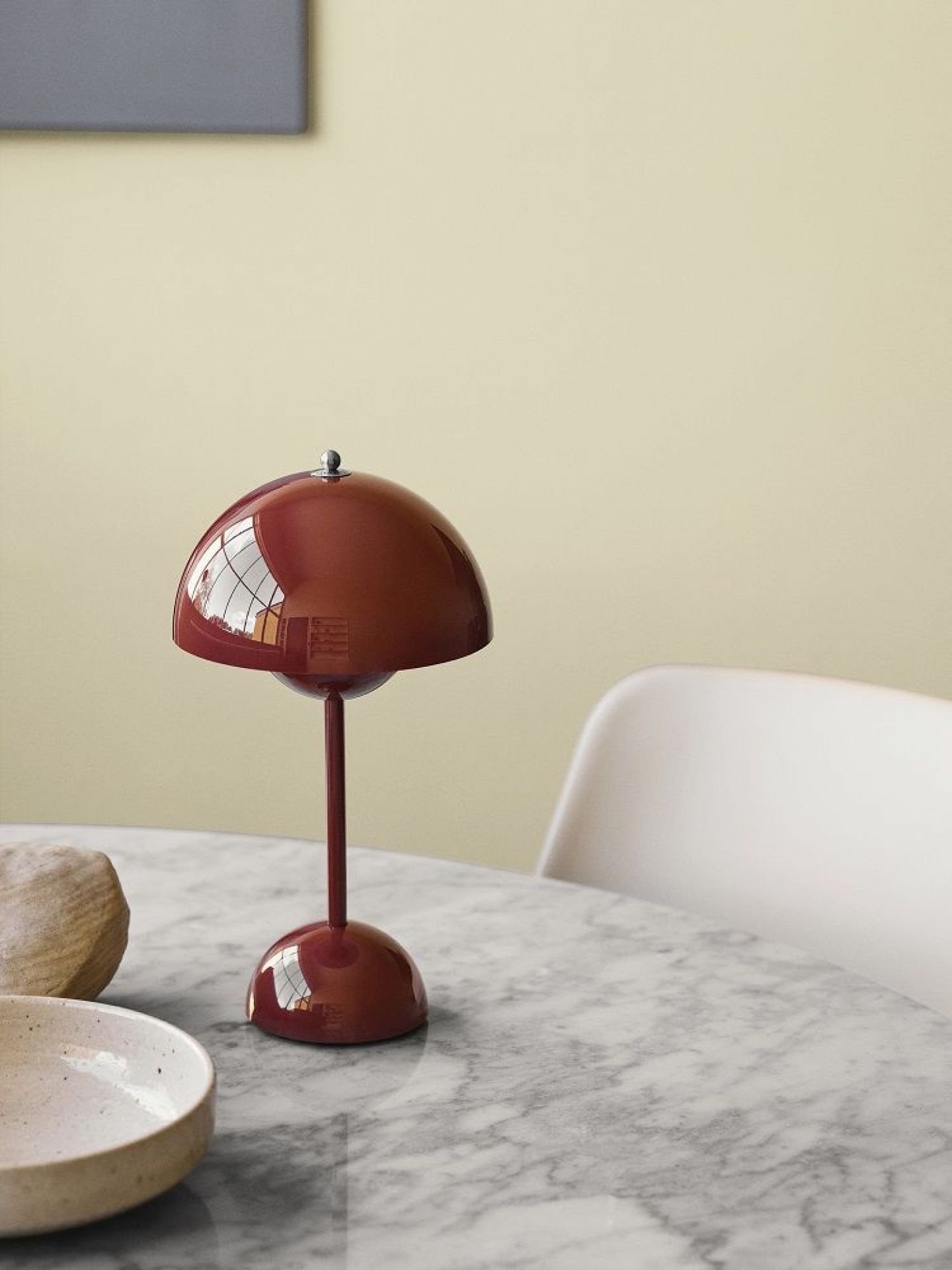 Bloempot VP9 Draagbare Oplaadbare Lamp / Tafellamp met USB Tangy Pink AndTradition UNIEK EXEMPLAAR