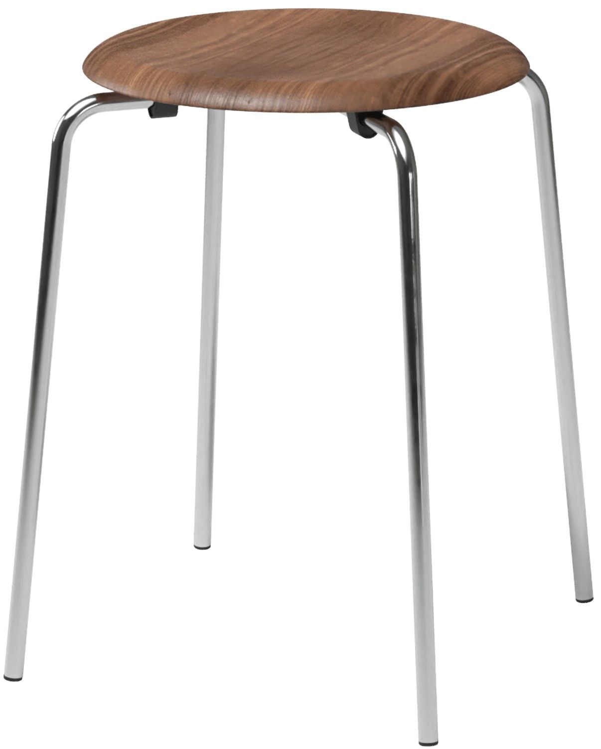 Dot-kruk Fritz Hansen chroom - walnoot