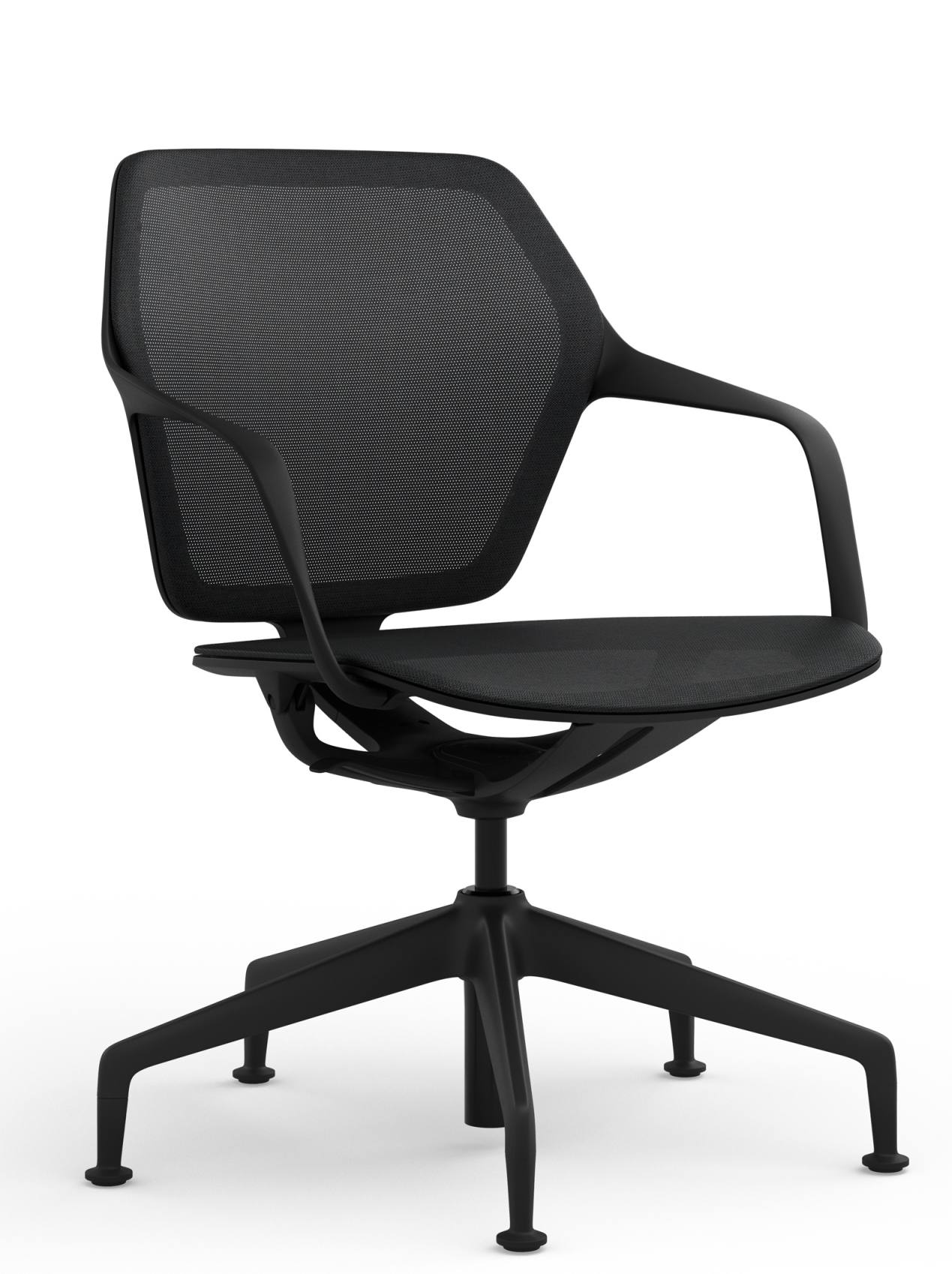 Ray Work 9220 Bürodrehstuhl von Brunner, schwarzer ergonomischer Bürostuhl mit Armlehnen und Netzrücken für optimalen Komfort.