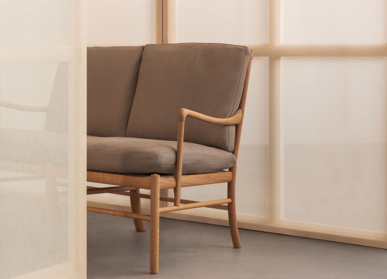 OW149-2 Colonial tweezitsbank van Carl Hansen & Søn