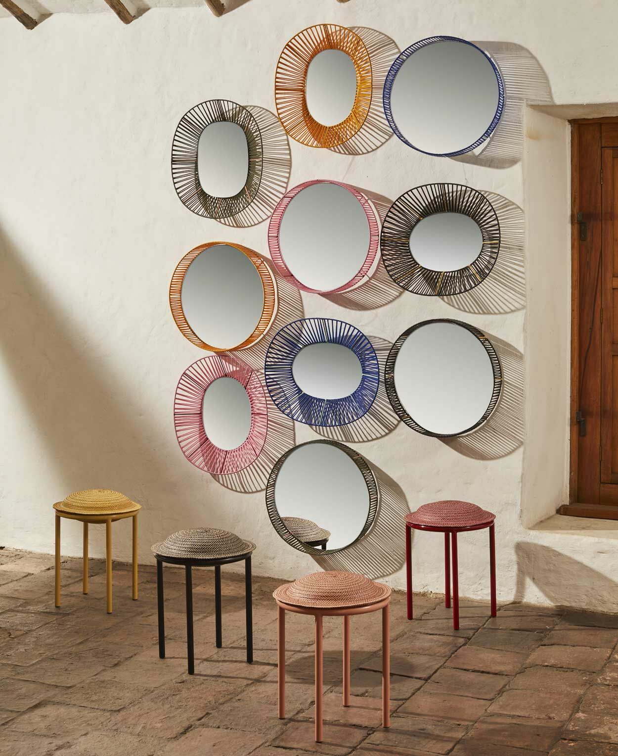 Cesta Big Wall Round Mirror wandspiegel ames
