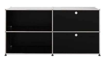 USM Haller dressoir 2 open vakken / 2 kleppen rechts grafietzwart