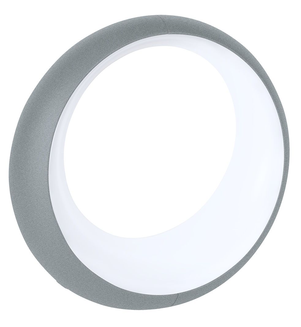 Hoopik Tischleuchte von Fermob, graue LED Lampe in Ringform für den Innenbereich.