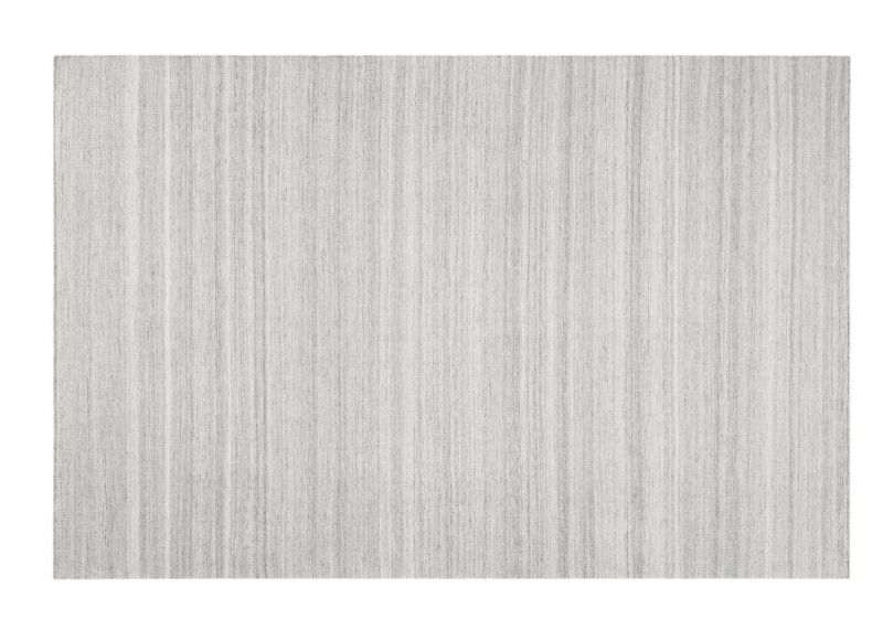 Blomus Kiva Rug Teppich Outdoor, 200 cm breit, mit feinen, hellgrauen Streifen.